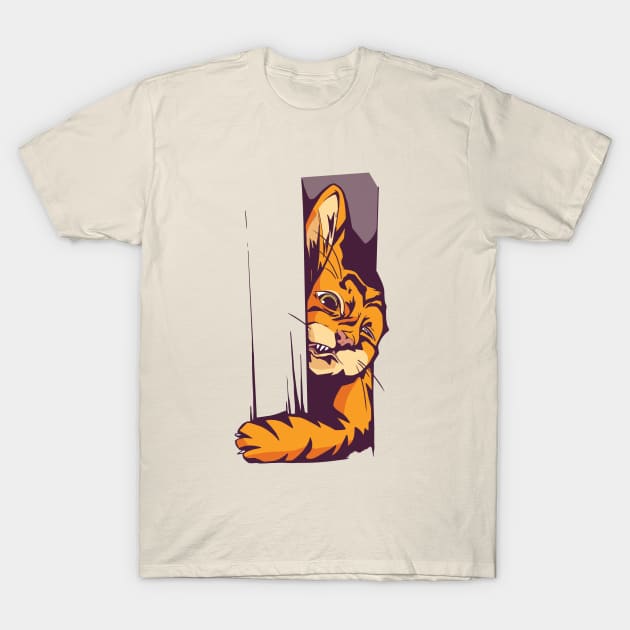 Trapped Cat T-Shirt by otaku_sensei6